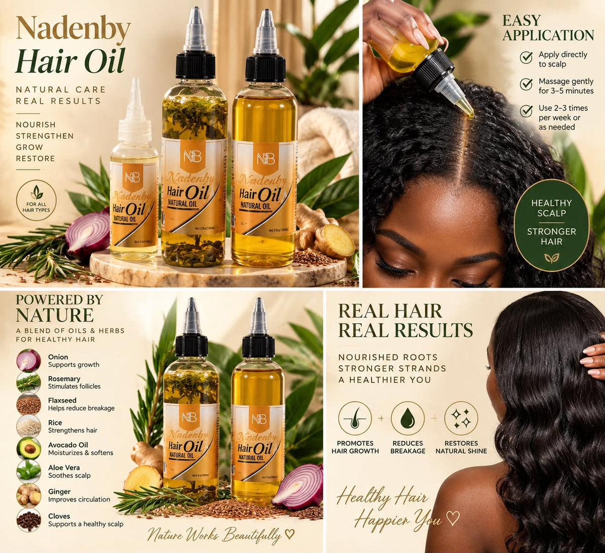Nadenby Herbal Infused Hair Oil